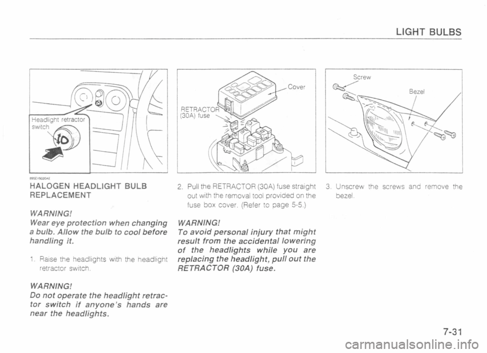 MAZDA MX-5 1989 Owners Manual MAZDA MX-5 1989 Owners Manual