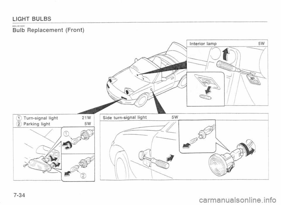 MAZDA MX-5 1989 Owners Manual MAZDA MX-5 1989 Owners Manual