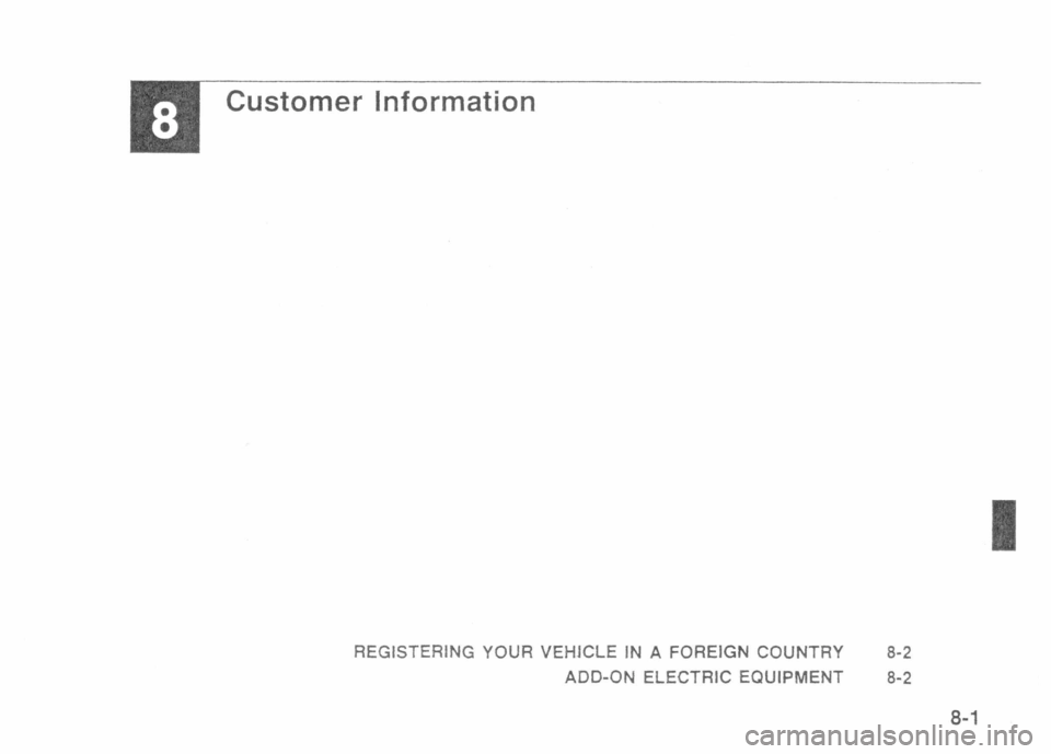 MAZDA MX-5 1989 Owners Manual MAZDA MX-5 1989 Owners Manual