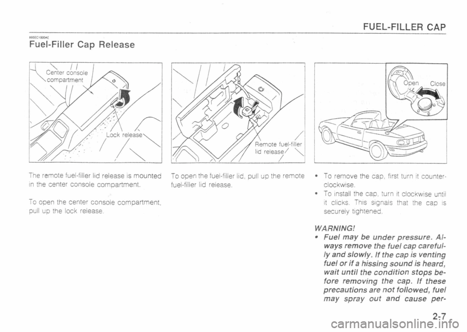MAZDA MX-5 1989 User Guide 