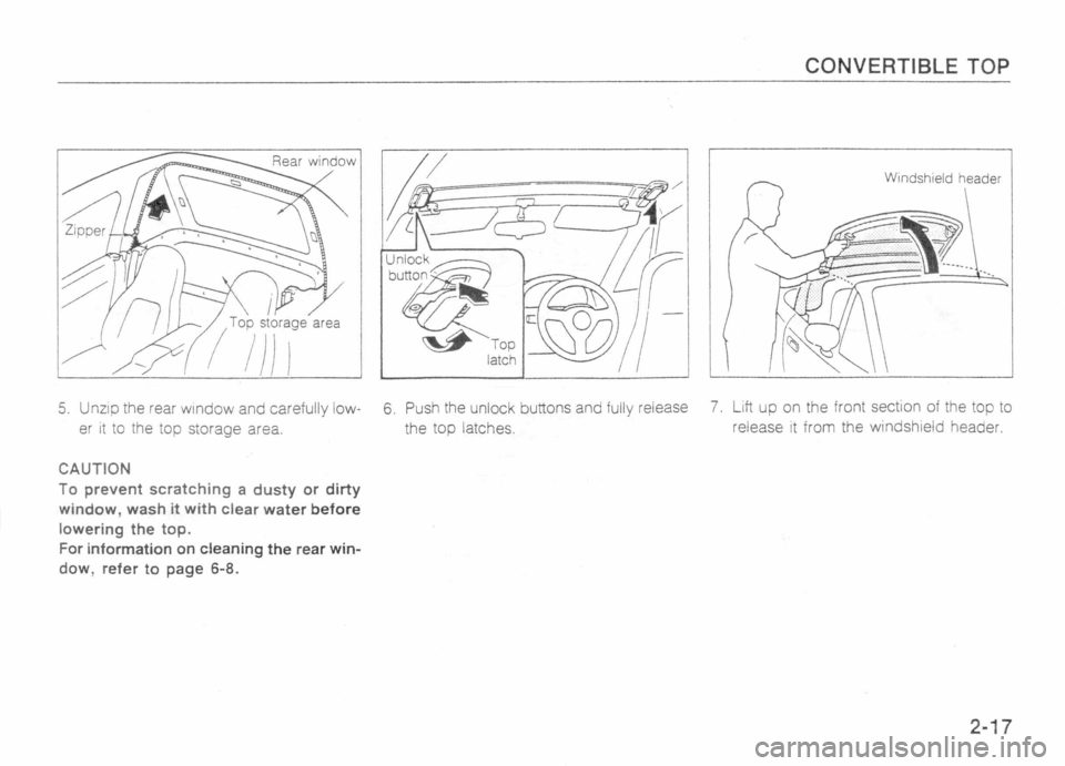 MAZDA MX-5 1989 Owners Manual 