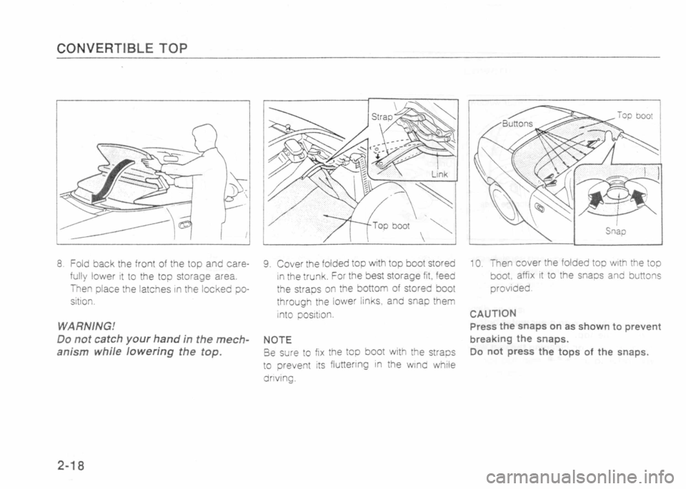 MAZDA MX-5 1989 Owners Manual 