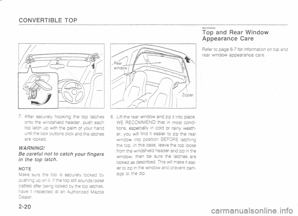 MAZDA MX-5 1989 Owners Guide 