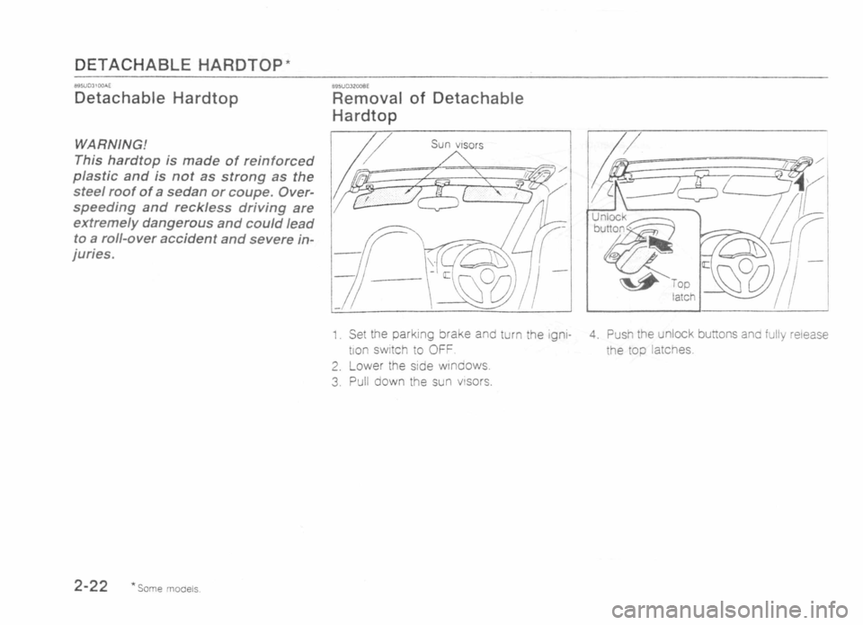 MAZDA MX-5 1989 Owners Guide 