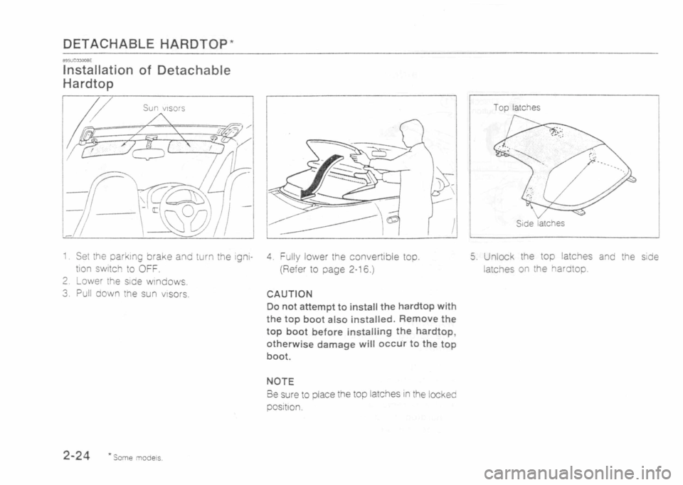 MAZDA MX-5 1989 Owners Guide 