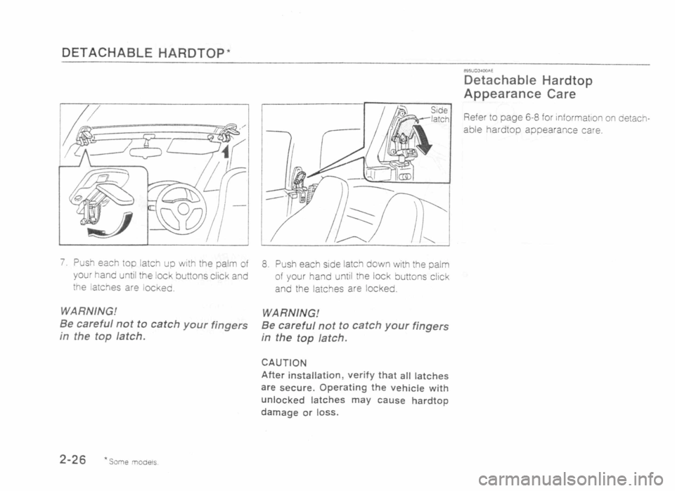 MAZDA MX-5 1989 Owners Guide 