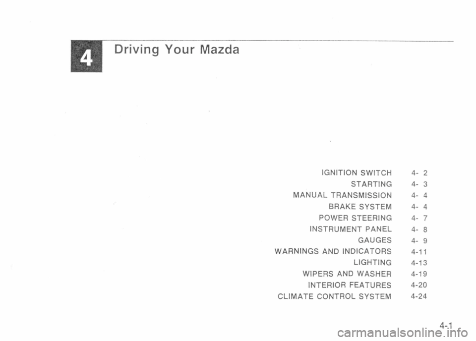 MAZDA MX-5 1989 Service Manual 