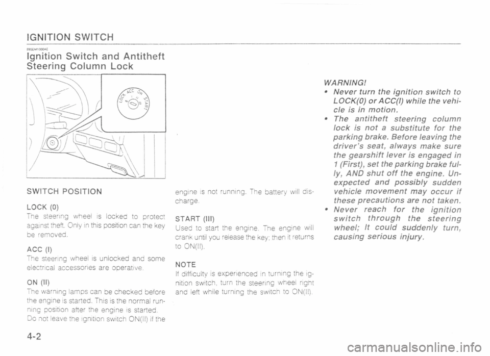 MAZDA MX-5 1989 Service Manual 