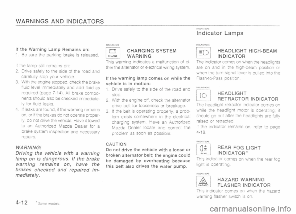 MAZDA MX-5 1989 Workshop Manual 