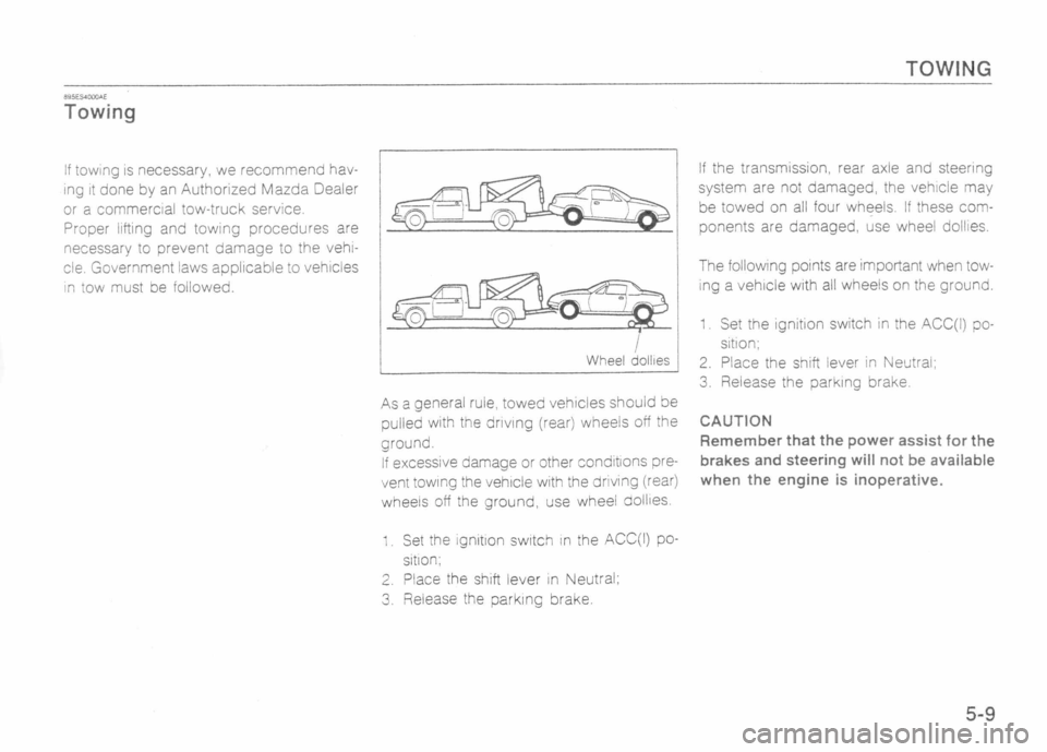 MAZDA MX-5 1989 Manual Online MAZDA MX-5 1989 Manual Online