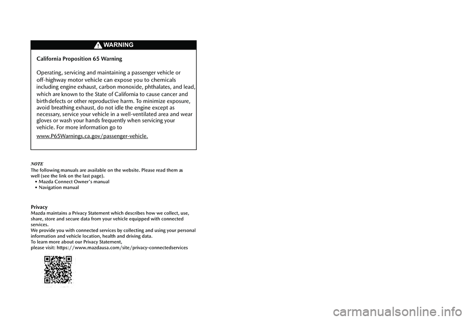 MAZDA MAZDA 2023  Owners Manual 