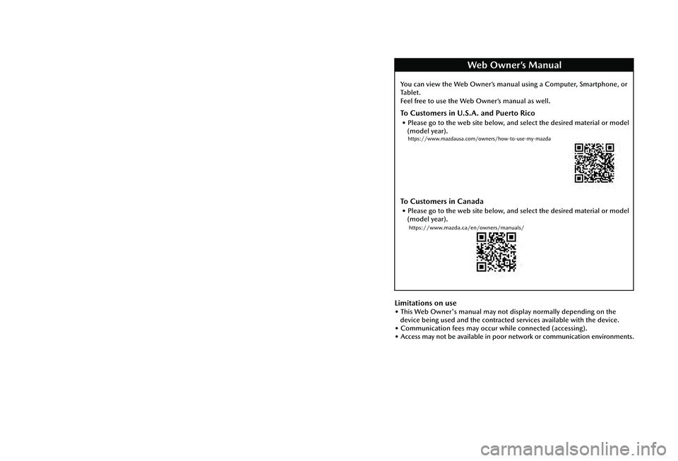 MAZDA MAZDA 2023  Owners Manual 