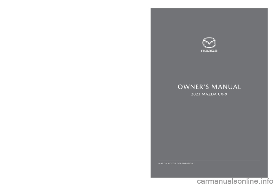 MAZDA CX9 2023  Owners Manual 