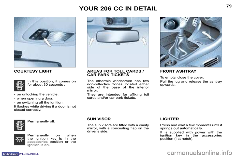 Peugeot 206 CC Dag 2004 Manual PDF �7�8
�2�1�-�0�6�-�2�0�0�4
�7�9
�2�1�-�0�6�-�2�0�0�4
�Y�O�U�R� �2�0�6� �C�C� �I�N� �D�E�T�A�I�L
�C�O�U�R�T�E�S�Y� �L�I�G�H�T �L�I�G�H�T�E�R
�P�r�e�s�s� �a�n�d� �w�a�i�t� �a� �f�e�w� �m�o�m�e�n�t�s� �u�