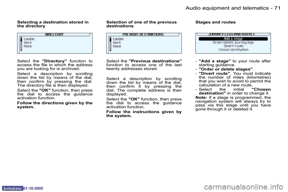 Peugeot 206 Dag 2005.5 Manual PDF �7�0 �-�A�u�d�i�o� �e�q�u�i�p�m�e�n�t� �a�n�d� �t�e�l�e�m�a�t�i�c�s
�0�1�-�1�0�-�2�0�0�5
�7�1
�-�A�u�d�i�o� �e�q�u�i�p�m�e�n�t� �a�n�d� �t�e�l�e�m�a�t�i�c�s
�0�1�-�1�0�-�2�0�0�5
�S�e�l�e�c�t�  �t�h�e�