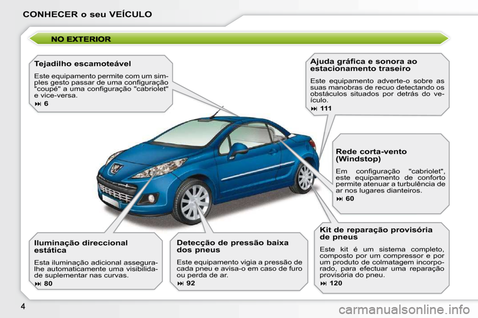 Peugeot 207 CC 2010  Manual do proprietário (in Portuguese) 