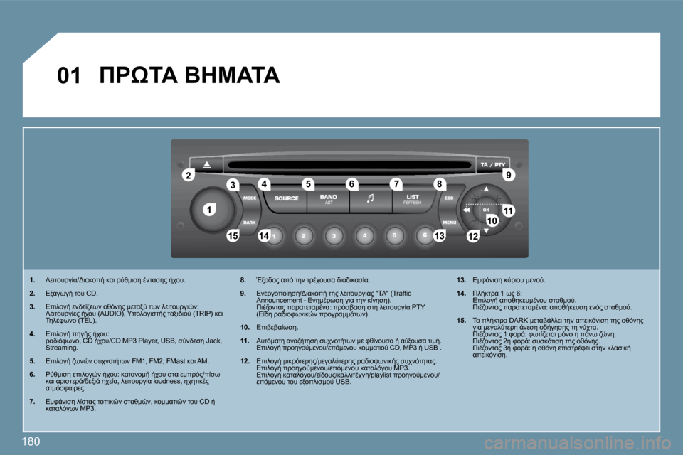Peugeot 207 CC 2010  Εγχειρίδιο χρήσης (in Greek) 180
�1
�2�2
�1�0�1�0�1�1�1�1
�1�3�1�3�1�4�1�4�1�5�1�5
�3�3�4�4�5�5�6�6�7�7�8�8�9�9
�1�2�1�2
�0�1� *&