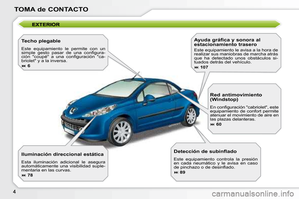 Peugeot 207 CC 2007.5  Manual del propietario (in Spanish) 