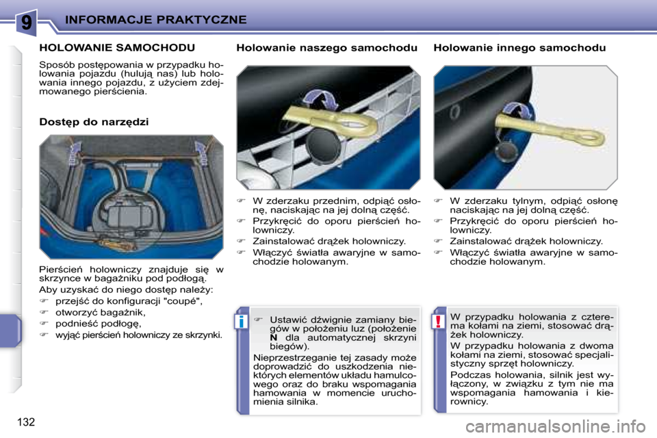 Peugeot 207 CC 2007.5  Instrukcja Obsługi (in Polish) !i
INFORMACJE PRAKTYCZNE
132
� � � � � �H�O�L�O�W�A�N�I�E� �S�A�M�O�C�H�O�D�U� 
� �S�p�o�s�ó�b� �p�o�s�t
�p�o�w�a�n�i�a� �w� �p�r�z�y�p�a�d�k�u� �h�o�- 
�l�o�w�a�n�i�a�  �p�o�j�a�z�d�u�  �(�h�u�l�u�