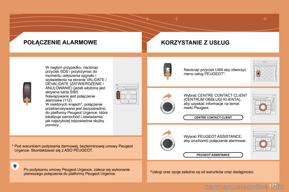 Peugeot 207 CC 2007.5  Instrukcja Obsługi (in Polish) 171
S
O
SS
O SSOURCE
MODE BAND T
PTA YDARK
2abc5jkl8tuv
3def6mno9wxyz
1 4ghir7pq s0 #
ESC
MENU LIST
ESC
MENU LIST
�P�O�Ł�C�Z�E�N�I�E� �A�L�A�R�M�O�W�E
�W� �n�a�g�ł�y�m� �p�r�z�y�p�a�d�k�u�,� �n�a�