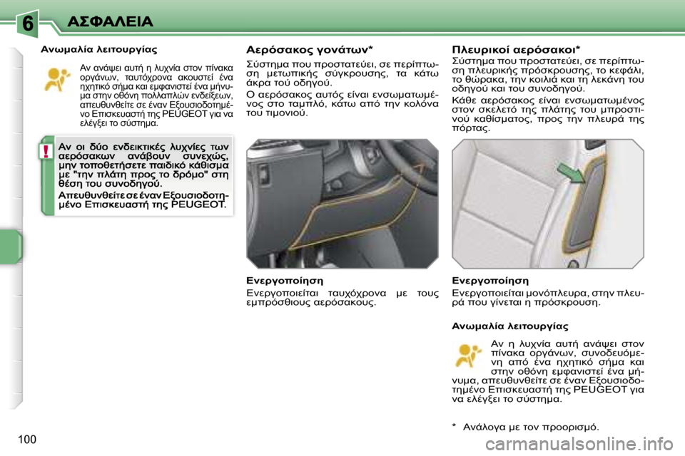 Peugeot 207 CC 2007  Εγχειρίδιο χρήσης (in Greek) �!
�1�0�0

