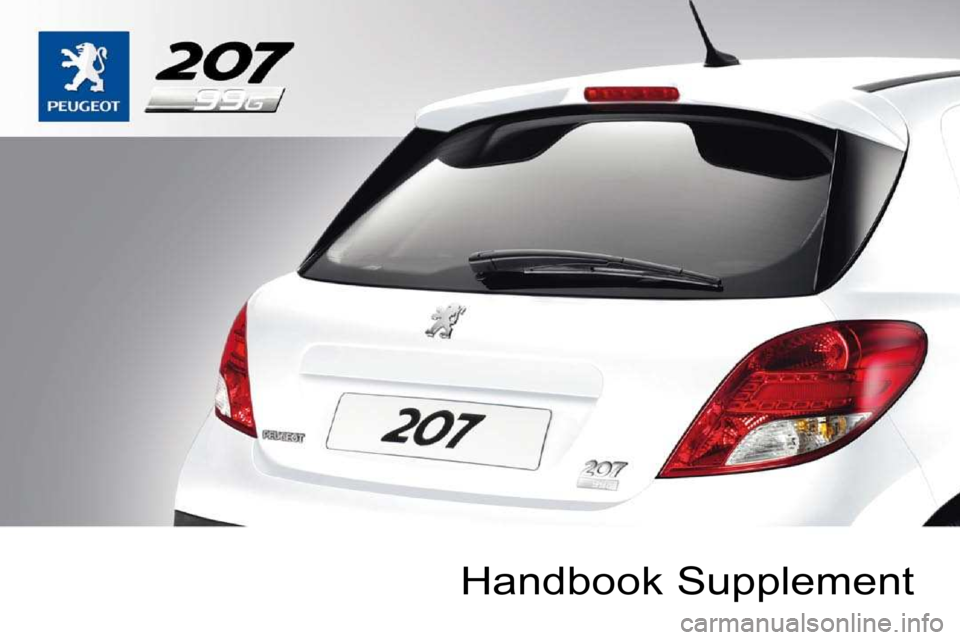 Peugeot 207 Dag 2009  Owners Manual   Handbook Supplement    