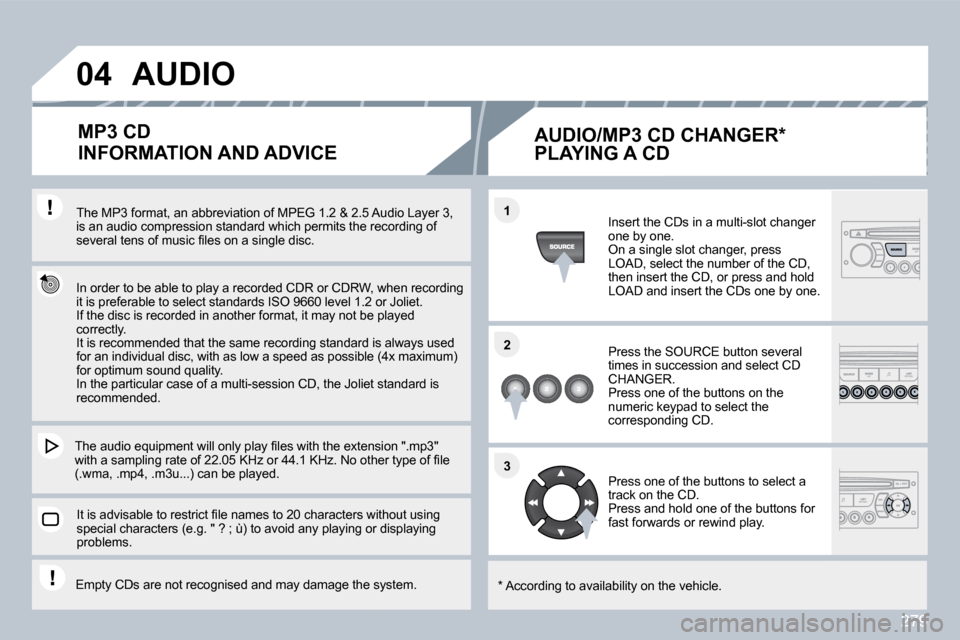 Peugeot 3008 Dag 2010  Owners Manual 279
�0�4
�1�1
�2�2
�3�3
� � �T�h�e� �M�P�3� �f�o�r�m�a�t�,� �a�n� �a�b�b�r�e�v�i�a�t�i�o�n� �o�f� �M�P�E�G� �1�.�2� �&� �2�.�5� �A�u�d�i�o� �L�a�y�e�r� �3�,� � � �T�h�e� �M�P�3� �f�o�r�m�a�t�,� �a�n� 