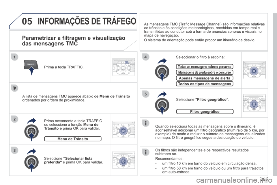 Peugeot 3008 Hybrid 4 2014  Manual do proprietário (in Portuguese) 05
TRAFFIC
2ABC3DEF5JKL4GHI6MNO8TUV7PQR S9WXYZ0*#
1RADIO MEDIA NA
V TRAFFIC
SETUPADDR
BOOK
2ABC3DEF5JKL4GHI6MNO8TUV7PQR S9WXYZ0*#
1RADIO MEDIA NA
V TRAFFIC
SETUPADDR
BOOK
2ABC3DEF5JKL4GHI6MNO8TUV7PQR 