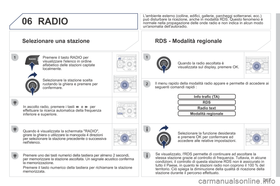 Peugeot 3008 Hybrid 4 2013.5  Manuale del proprietario (in Italian) 06
RADIO
2ABC3DEF5JKL4GHI6MNO8TUV7PQR S9WXYZ0*#
1RADIO MEDIA NA
V TRAFFIC
SETUPADDR
BOOK
2ABC3DEF5JKL4GHI6MNO8TUV7PQR S9WXYZ0*#
1RADIO MEDIA NA
V TRAFFIC
SETUPADDR
BOOK
2ABC3DEF5JKL4GHI6MNO8TUV7PQR S9
