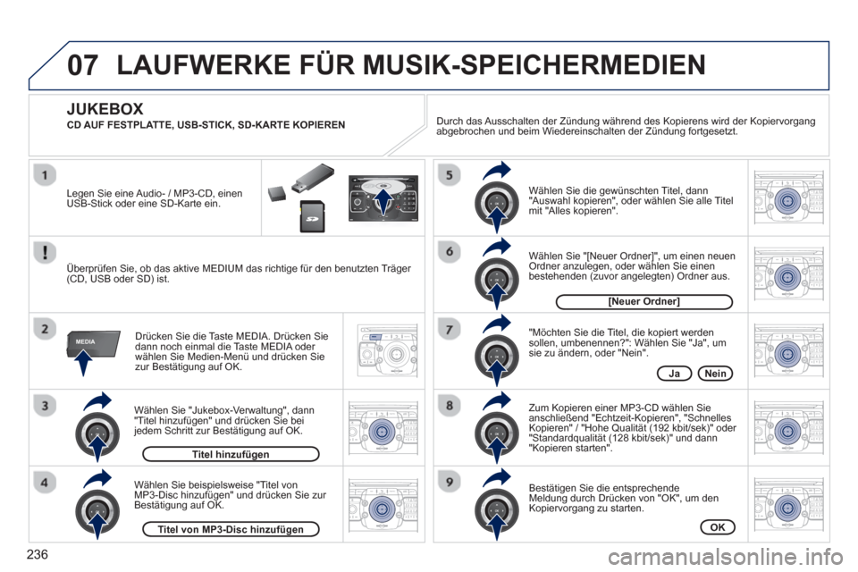 Peugeot 3008 Hybrid 4 2013 Betriebsanleitung (in German) 236
07
MEDIA
2ABC3DEF5JKL4GHI6MNO8TUV7PQRS9WXYZ0*#
1RADIO MEDIANAV ESC TRAFFIC
SETUPADDR
BOOK
2ABC3DEF5JKL4GHI6MNO8TUV7PQRS9WXYZ0*#
1RADIO MEDIANAV TRAFFIC
SETUPADDR
BOOK
2ABC3DEF5JKL4GHI6MNO8TUV7PQRS Peugeot 3008 Hybrid 4 2013 Betriebsanleitung (in German) 236
07
MEDIA
2ABC3DEF5JKL4GHI6MNO8TUV7PQRS9WXYZ0*#
1RADIO MEDIANAV ESC TRAFFIC
SETUPADDR
BOOK
2ABC3DEF5JKL4GHI6MNO8TUV7PQRS9WXYZ0*#
1RADIO MEDIANAV TRAFFIC
SETUPADDR
BOOK
2ABC3DEF5JKL4GHI6MNO8TUV7PQRS
