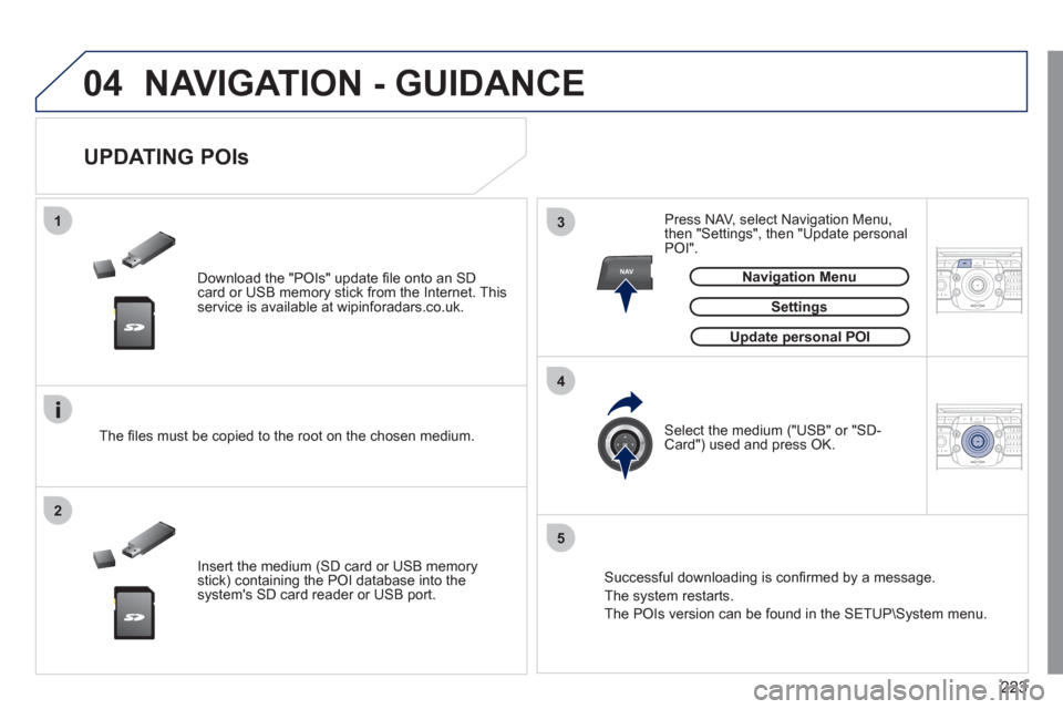 Peugeot 3008 Hybrid 4 2012 Owners Manual 223
04
13
4
2
5
NAV2ABC3DEF5JKL4GHI6MNO8TUV7PQRS9WXYZ0*#
1RADIO MEDIANAV ESC TRAFFIC
SETUPADDR
BOOK
2ABC3DEF5JKL4GHI6MNO8TUV7PQRS9WXYZ0*#
1RADIO MEDIANAV ESC TRAFFIC
SETUPADDR
BOOK
NAVIGATION - GUID Peugeot 3008 Hybrid 4 2012 Owners Manual 223
04
13
4
2
5
NAV2ABC3DEF5JKL4GHI6MNO8TUV7PQRS9WXYZ0*#
1RADIO MEDIANAV ESC TRAFFIC
SETUPADDR
BOOK
2ABC3DEF5JKL4GHI6MNO8TUV7PQRS9WXYZ0*#
1RADIO MEDIANAV ESC TRAFFIC
SETUPADDR
BOOK
NAVIGATION - GUID