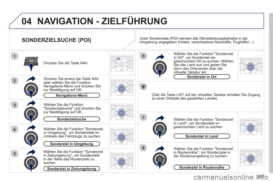 Peugeot 3008 Hybrid 4 2012  Betriebsanleitung (in German) 225
04
NAV2ABC3DEF5JKL4GHI6MNO8TUV7PQRS9WXYZ0*#
1RADIO MEDIANAV ESC TRAFFIC
SETUPADDR
BOOK
2ABC3DEF5JKL4GHI6MNO8TUV7PQRS9WXYZ0*#
1RADIO MEDIANAV ESC TRAFFIC
SETUPADDR
BOOK
2ABC3DEF5JKL4GHI6MNO8TUV7PQR