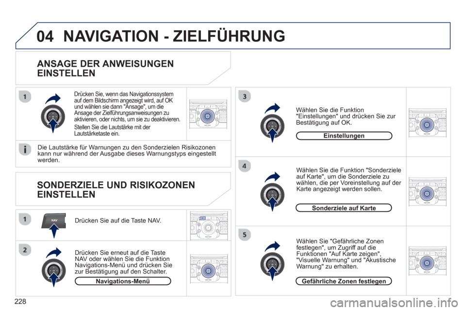 Peugeot 3008 Hybrid 4 2012  Betriebsanleitung (in German) 228
NAV
04
2ABC3DEF5JKL4GHI6MNO8TUV7PQRS9WXYZ0*#
1RADIO MEDIANAV ESC TRAFFIC
SETUPADDR
BOOK
2ABC3DEF5JKL4GHI6MNO8TUV7PQRS9WXYZ0*#
1RADIO MEDIANAV ESC TRAFFIC
SETUPADDR
BOOK
2ABC3DEF5JKL4GHI6MNO8TUV7PQ
