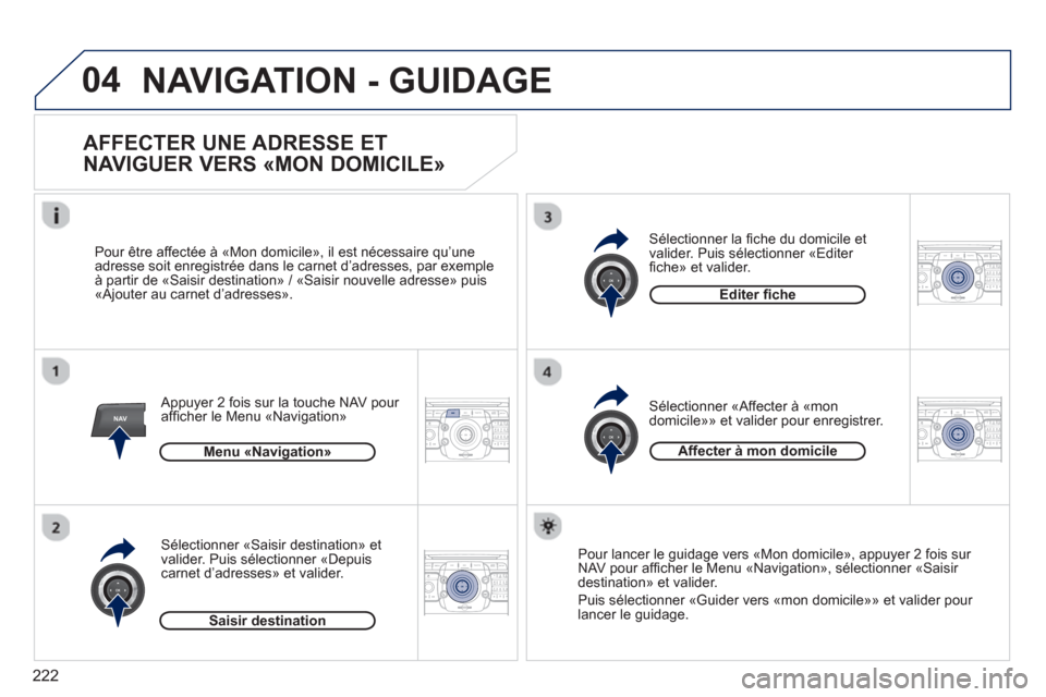 Peugeot 3008 Hybrid 4 2012  Manuel du propriétaire (in French) 222
04
NAV2ABC3DEF5JKL4GHI6MNO8TUV7PQRS9WXYZ0*#
1RADIO MEDIANAV ESC TRAFFIC
SETUPADDR
BOOK
2ABC3DEF5JKL4GHI6MNO8TUV7PQRS9WXYZ0*#
1RADIO MEDIANAV ESC TRAFFIC
SETUPADDR
BOOK
2ABC3DEF5JKL4GHI6MNO8TUV7PQR