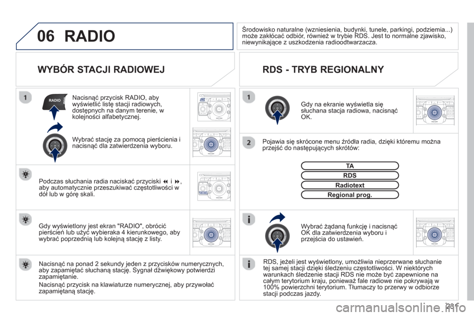 Peugeot 3008 Hybrid 4 2012  Instrukcja Obsługi (in Polish) 231
06
RADIO
2ABC3DEF5JKL4GHI6MNO8TUV7PQRS9WXYZ0*#
1RADIO MEDIANAV ESC TRAFFIC
SETUPADDR
BOOK
2ABC3DEF5JKL4GHI6MNO8TUV7PQRS9WXYZ0*#
1RADIO MEDIANAV ESC TRAFFIC
SETUPADDR
BOOK
2ABC3DEF5JKL4GHI6MNO8TUV7