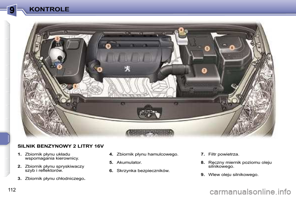 Peugeot 307 Break 2007.5  Instrukcja Obsługi (in Polish) KONTROLE
112
   
1. � �  � �Z�b�i�o�r�n�i�k� �p�ł�y�n�u� �u�k�ł�a�d�u� 
�w�s�p�o�m�a�g�a�n�i�a� �k�i�e�r�o�w�n�i�c�y�.� � 
  
2. � �  � �Z�b�i�o�r�n�i�k� �p�ł�y�n�u� �s�p�r�y�s�k�i�w�a�c�z�y� 
�s�z