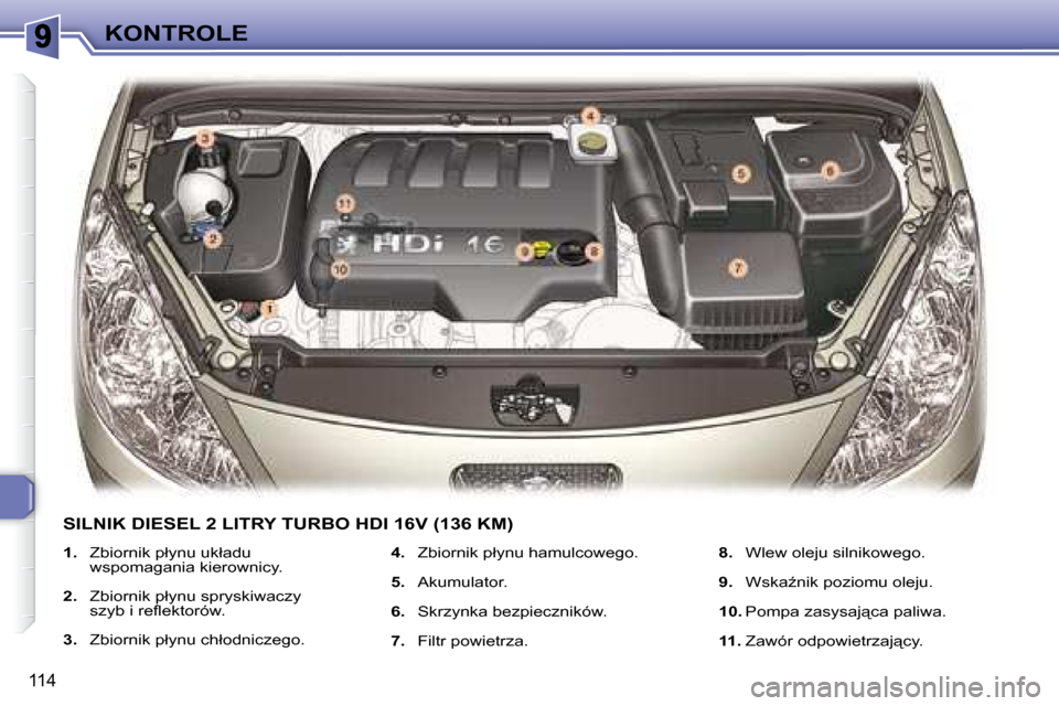 Peugeot 307 Break 2007.5  Instrukcja Obsługi (in Polish) KONTROLE
114
   
1. � �  � � �Z�b�i�o�r�n�i�k� �p�ł�y�n�u� �u�k�ł�a�d�u� 
�w�s�p�o�m�a�g�a�n�i�a� �k�i�e�r�o�w�n�i�c�y�.� 
  
2. � �  � � �Z�b�i�o�r�n�i�k� �p�ł�y�n�u� �s�p�r�y�s�k�i�w�a�c�z�y� 
�s