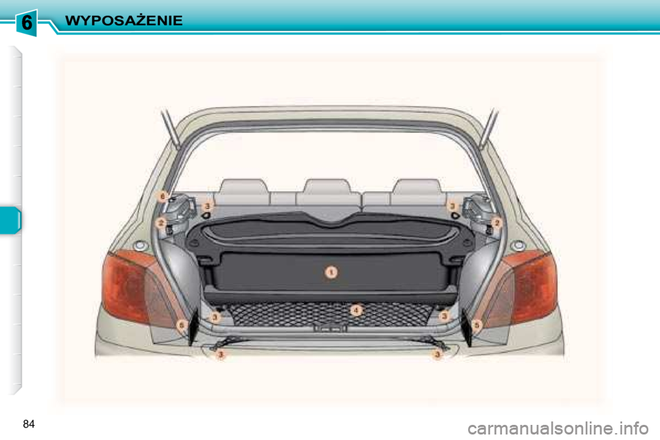 Peugeot 307 Break 2007.5  Instrukcja Obsługi (in Polish) �W�Y�P�O�S�AF�E�N�I�E
84   