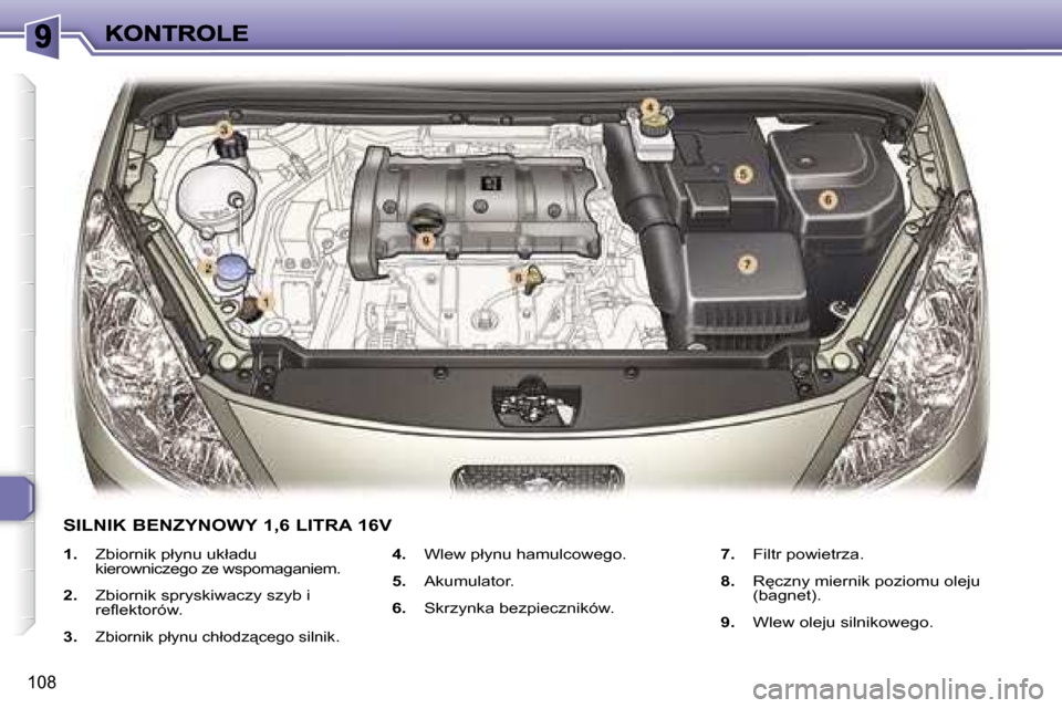 Peugeot 307 Break 2007  Instrukcja Obsługi (in Polish) �1�0�8
�1�.�  �Z�b�i�o�r�n�i�k� �p�ł�y�n�u� �u�k�ł�a�d�u� �k�i�e�r�o�w�n�i�c�z�e�g�o� �z�e� �w�s�p�o�m�a�g�a�n�i�e�m�.
�2�.� �Z�b�i�o�r�n�i�k� �s�p�r�y�s�k�i�w�a�c�z�y� �s�z�y�b� �i� �r�e�ﬂ�e�k�t�