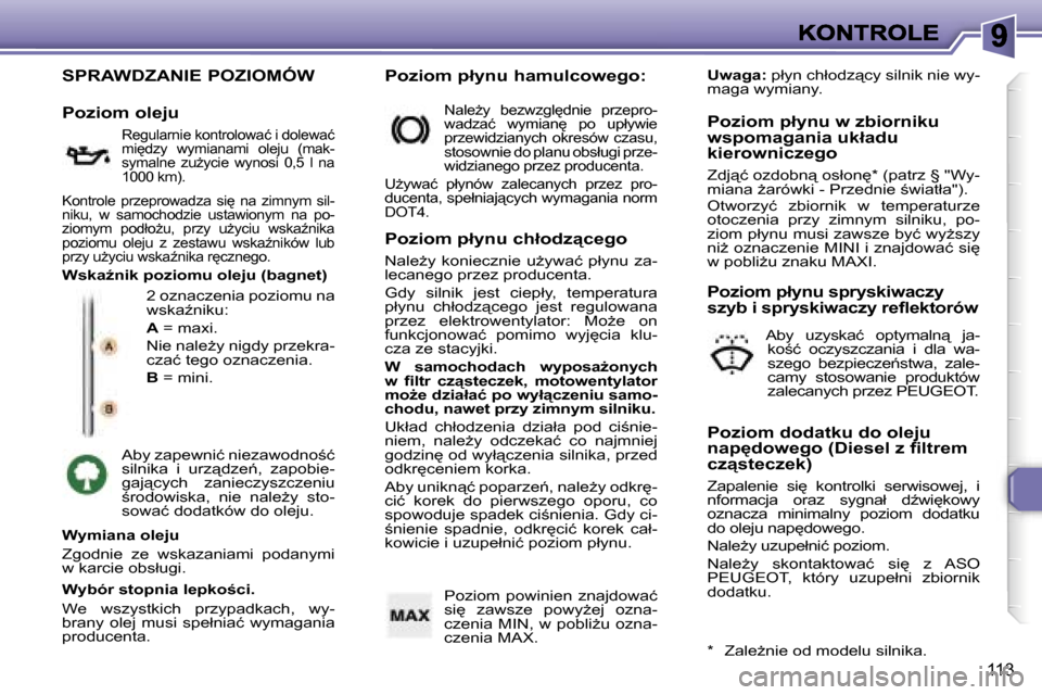 Peugeot 307 Break 2007  Instrukcja Obsługi (in Polish) �1�1�3
�S�P�R�A�W�D�Z�A�N�I�E� �P�O�Z�I�O�M�Ó�W
�2� �o�z�n�a�c�z�e�n�i�a� �p�o�z�i�o�m�u� �n�a� �w�s�k�aE�n�i�k�u�:
�A� �=� �m�a�x�i�.
�N�i�e� �n�a�l�eG�y� �n�i�g�d�y� �p�r�z�e�k�r�a�-�c�z�a�ć� �t
