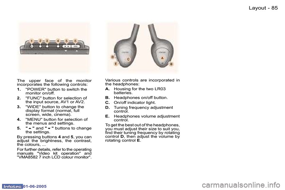 Peugeot 307 Break 2005 Owners Manual �L�a�y�o�u�t�8�4 �-
�0�1�-�0�6�-�2�0�0�5
�8�5�L�a�y�o�u�t�-
�0�1�-�0�6�-�2�0�0�5
�T�h�e�  �u�p�p�e�r�  �f�a�c�e�  �o�f�  �t�h�e�  �m�o�n�i�t�o�r�  
�i�n�c�o�r�p�o�r�a�t�e�s� �t�h�e� �f�o�l�l�o�w�i�n�g