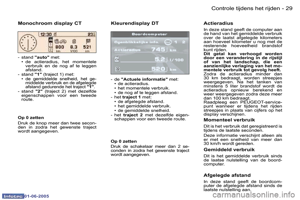 Peugeot 307 Break 2005  Handleiding (in Dutch) �2�8 �-
�0�1�-�0�6�-�2�0�0�5
�2�9
�-
�0�1�-�0�6�-�2�0�0�5
�K�l�e�u�r�e�n�d�i�s�p�l�a�y� �D�T
�-�  �d�e
� �"�A�c�t�u�e�l�e� �i�n�f�o�r�m�a�t�i�e�" � �m�e�t�:
�  �•�  �d�e� �a�c�t�i�e�r�a�d�i�u�s�. 
�