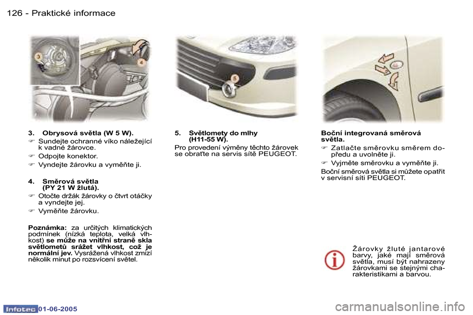 Peugeot 307 Break 2005  Návod k obsluze (in Czech) �1�2�6 �-
�0�1�-�0�6�-�2�0�0�5
�1�2�7
�-
�0�1�-�0�6�-�2�0�0�5
�B�o�č�n�í� �i�n�t�e�g�r�o�v�a�n�á� �s�m)�r�o�v�á�  
�s�v)�t�l�a�. 
�F
�  �Z �a�t �l�a�č �t �e� �s �m )�r �o�v �k �u� �s �m )�r �