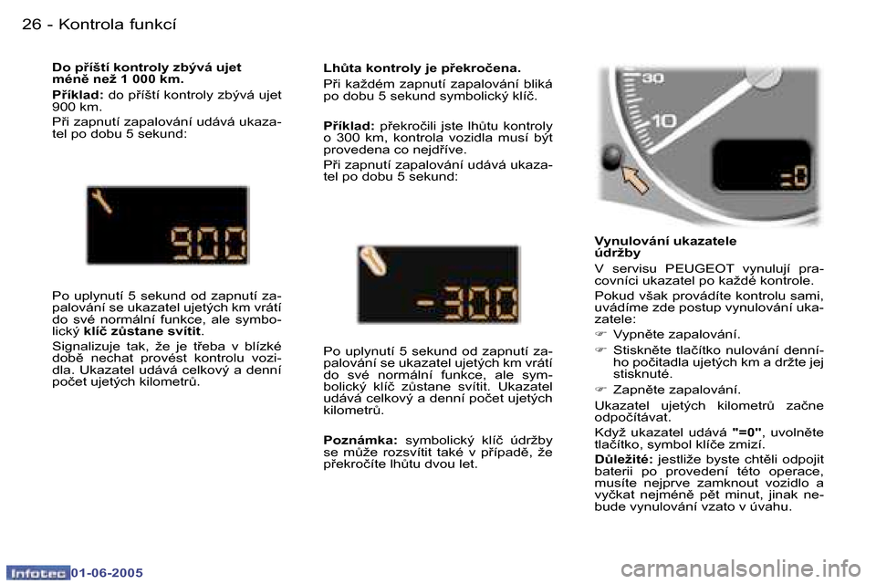 Peugeot 307 Break 2005  Návod k obsluze (in Czech) �2�6 �-
�0�1�-�0�6�-�2�0�0�5
�2�7
�-
�0�1�-�0�6�-�2�0�0�5
�V�y�n�u�l�o�v�á�n�í� �u�k�a�z�a�t�e�l�e�  
�ú�d�r�ž�b�y 
�V�  �s�e�r�v�i�s�u�  �P�E�U�G�E�O�T�  �v�y�n�u�l�u�j�í�  �p�r�a�- 
�c�o�v�n�í