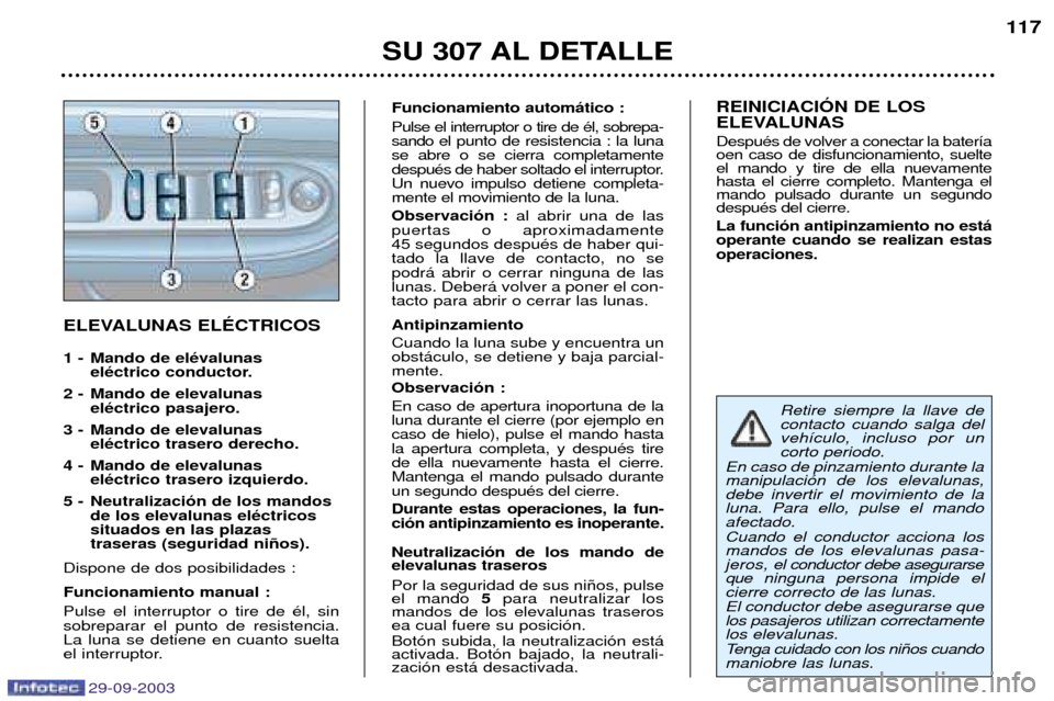 Peugeot 307 Break 2003.5  Manual del propietario (in Spanish) 29-09-2003
 	




/#
7" 
8 39(! 9!:
 8 3(! 9%;:
8 3(! 9):
