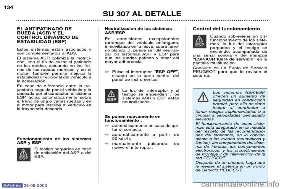 Peugeot 307 Break 2003.5  Manual del propietario (in Spanish) 29-09-2003
$# "%,"%,"$ 
$" @"A8 $#
+%# ,5,+$
$%"4,#,"@$A 
6	    	
	  
		!	!7> 
6!  7? 	- ! 	 


