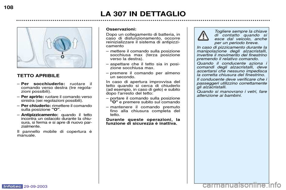 Peugeot 307 Break 2003.5  Manuale del proprietario (in Italian) %&#&%##"
" #$%&()"
*$8
(/0"( >/ 


	 	 
	

	 	 
 0 	 
	
	5
>
/ 		

		

0	
