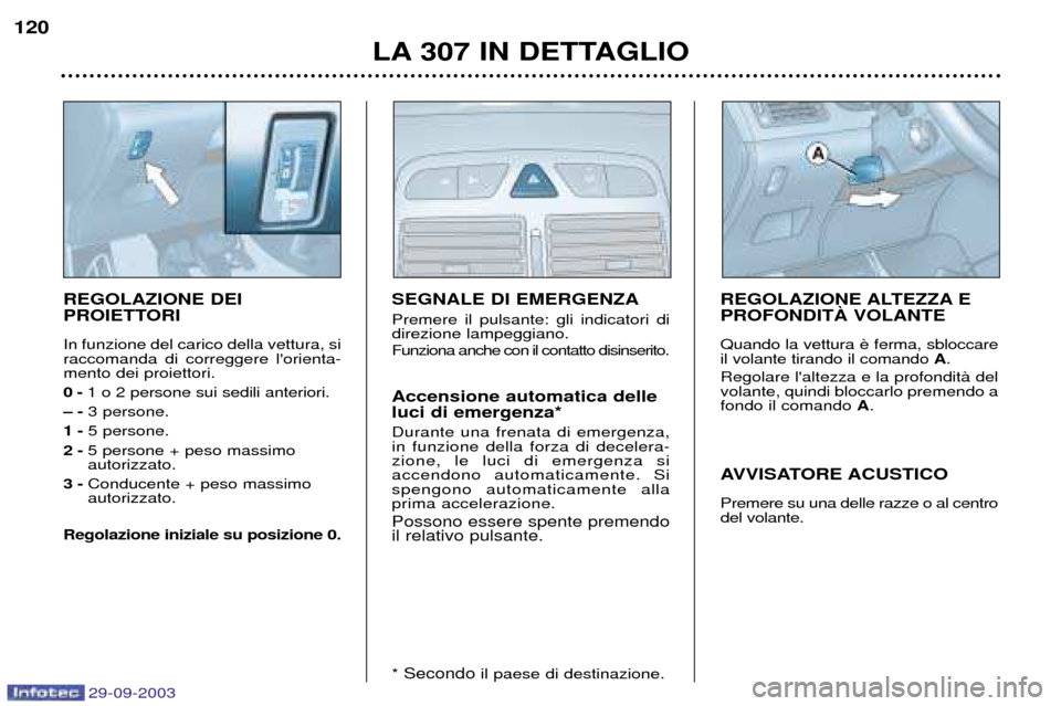 Peugeot 307 Break 2003.5  Manuale del proprietario (in Italian) 
(

3

	
 
 (


( !
		

		
  	
## 
 



 + 0



A+ 

+ ?