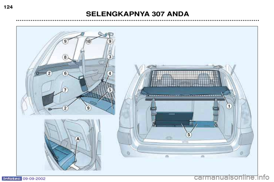 Peugeot 307 Break 2002.5  Owners Manual 09-09-2002
SELENGKAPNYA 307 ANDA
124  
