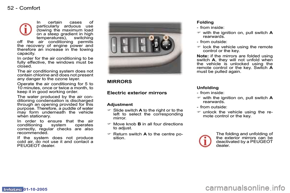 Peugeot 307 Break Dag 2005.5 Workshop Manual �C�o�m�f�o�r�t�5�2 �-
�0�1�-�1�0�-�2�0�0�5
�5�3�C�o�m�f�o�r�t�-
�0�1�-�1�0�-�2�0�0�5
�M�I�R�R�O�R�S 
�E�l�e�c�t�r�i�c� �e�x�t�e�r�i�o�r� �m�i�r�r�o�r�s
�A�d�j�u�s�t�m�e�n�t� 
�F �  �S�l�i�d�e� �s�w�i�